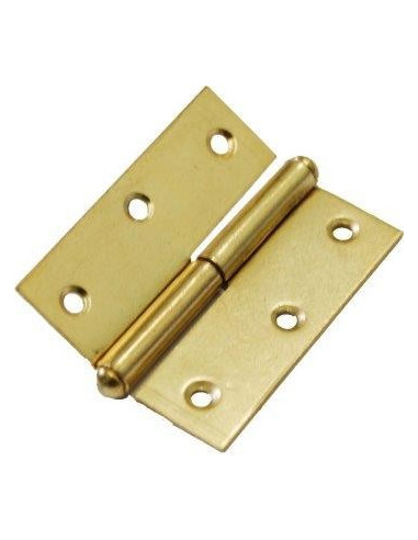 BISAGRA TIPO MUNICION   75 X 75 LIVIANA ZINCADA AMARILLA