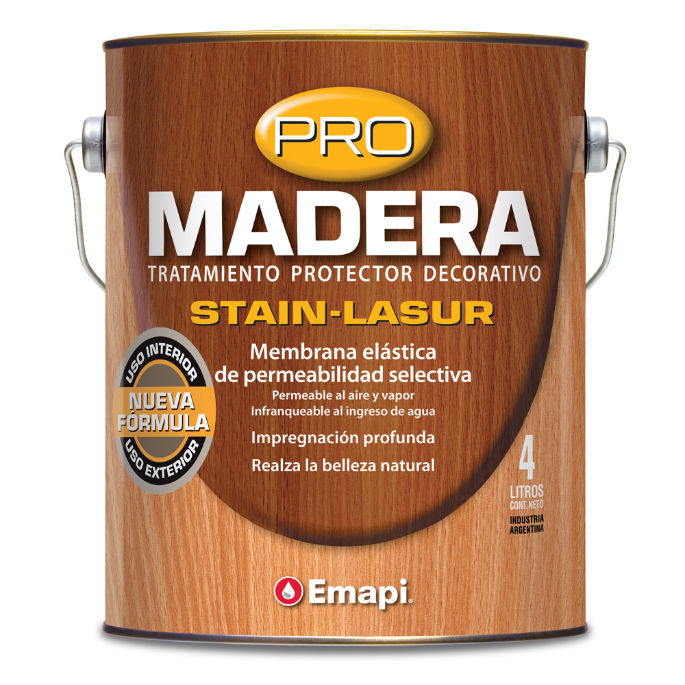 Protector Décor. Pro Madera Satinado x 1 Lt. Stain Lasur