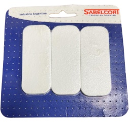 [20055102008] TOPES AUTOADHESIVO RECTO BLANCO (BLISTER X 3)